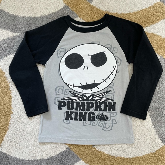 Disney ‘Pumpkin King’ elbow length top, size 5/6 - Picture 1 of 4